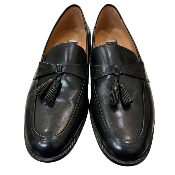 New Johnston & Murphy Men\'s Horner Black Leather Slip-on Loafers Dress Shoes 12 main image 4